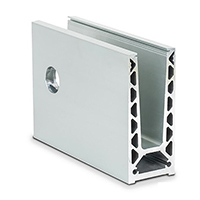 Cache de finition gauche de profil en U aluminium pour garde corps en verre d`escalier Pices 