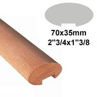 Accessoires Inox Main courante ovale bois en moabi Main courante ronde bois 48mm en moabi Main