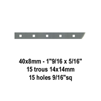 Profil, Barres Barres 14x14mm 14 trous renfls 12x12mm carrs pour clotures et grilles de dfe