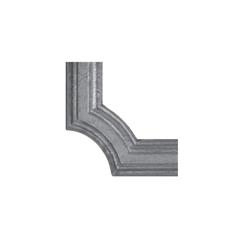 Moulure d`angle pour profil 45x10mm en aluminium pour habillage de soubassement de portail dc