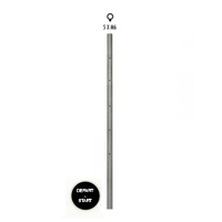 Accessoires Inox Poteau de dpart acier INOX316 hauteur 1m Poteau 42,4mm de dpart taraud mon