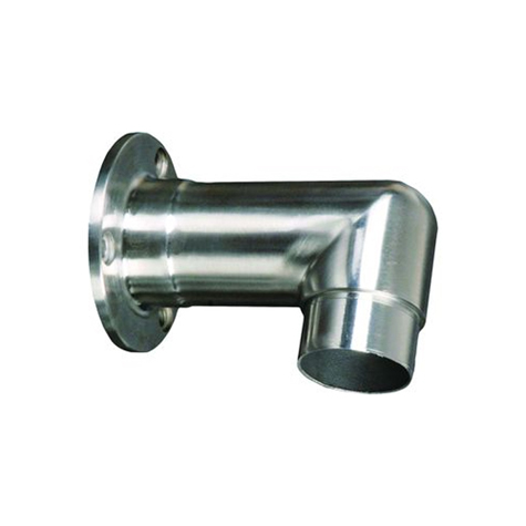 Connecteur d`angle 90 42,4mm INOX304 Connecteur mural pour tube INOX Connecteurs de tube INOX