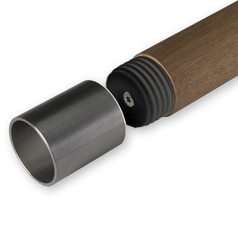 Connecteur union droit 42,4mm INOX304 pour rampes en bois Connecteur INOX de main courante boi