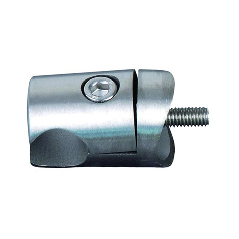 Pince  tle 42,4mm pour profil d`encadrement 18mm INOX304 Profil, raccord et pinces Encadrem