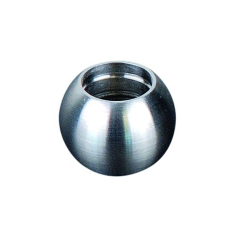 Boules pleines INOX304 16,5mm avec trou borgne 10mm Boules de finition pour rond Boules embou