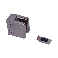 Accessoires Inox Pince à verre carrée 55mm en zamac brut pour tube Ø42,4mm Pince à verre carrée