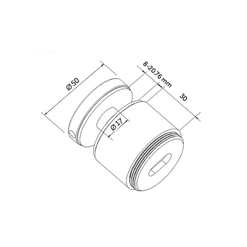 Accessoires Inox Entretoise / pince  verre rglable INOX316