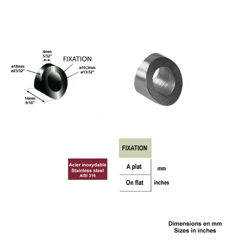 Cale incline pour tube 42,4mm Cales inclines Tendeur manuel sans sertissage