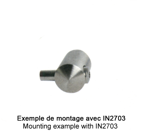 Connecteur en applique pour cble 4mm sur tube 42,4mm Connecteur dpart droit ou gauche Conne