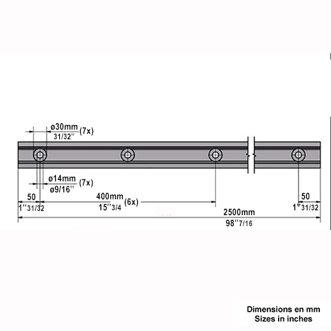 Profil en U aluminium pour garde corps fixation au sol Fixation au sol Profils aluminium pour 