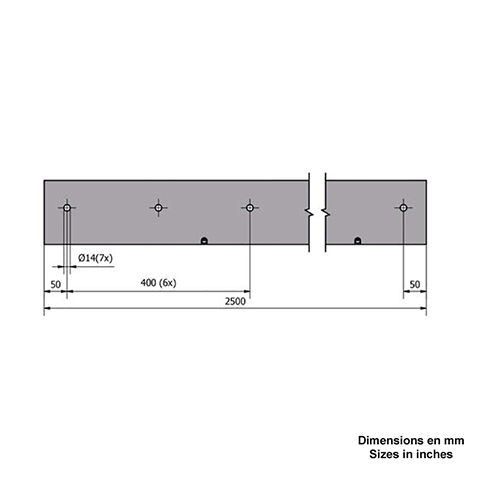 Profil en U aluminium pour garde corps fixation  l`anglaise Pices pour habillage profils Pro