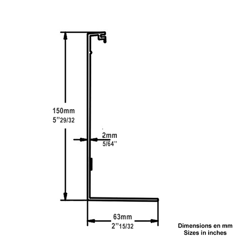 Habillage alu anodis pour profil IN29311 montage  l`anglaise Pices pour habillage profils P