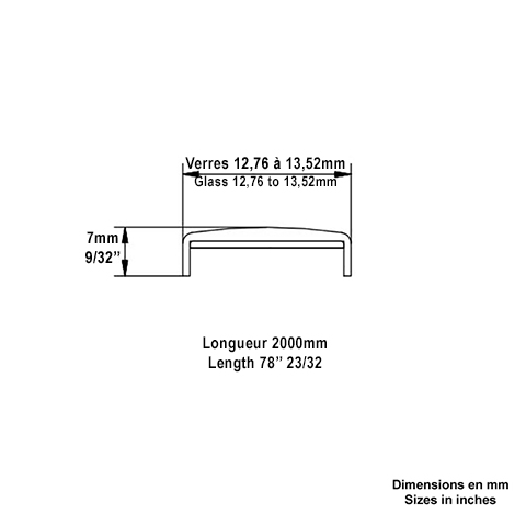 Protection du bord du vitrage, auto-adhsif, pour verre de 12,76mm et 13,52mm Jeu de pices pou