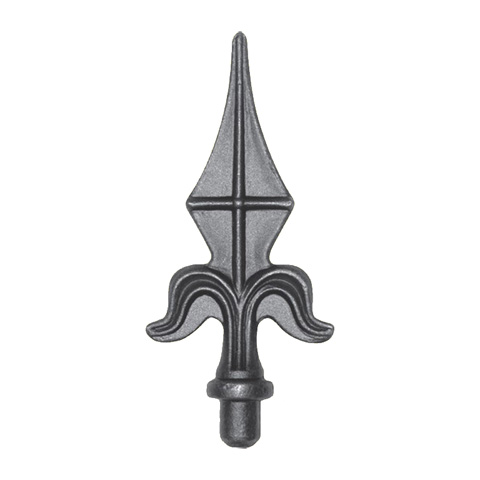 fer de lance - Pointe de lance 155mm diamtre 16mm en forme de fleur de lys fer estamp Fleur d