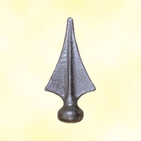 Accessoires Fer Forg Pointe de lance effile 24 Pointe de lance triangle 124mm Pointe de lanc