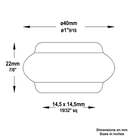 Garniture courte  souder 14x14mm En acier  souder Garniture et manchon