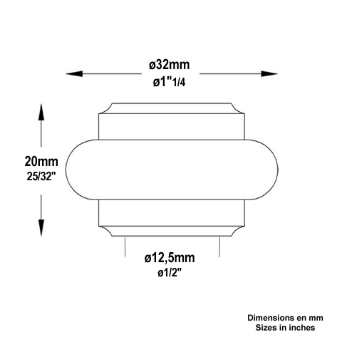 Garniture courte  bloquer 12mm En acier  bloquer Garniture et manchon