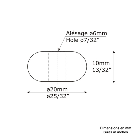 Bille dcollete 20x10mm Boule tourne Boule, Bille de forge