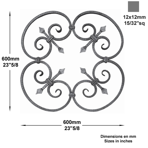 Panneau dcoratif H600mm 12x12mm Panneau dco Panneau dcoratif