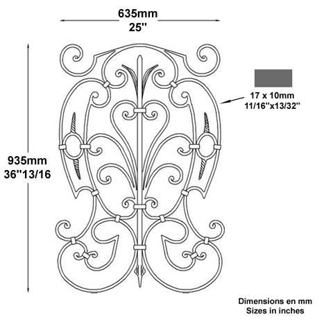 Panneau dco H935mm 17x10mm Panneau dco Panneau dcoratif