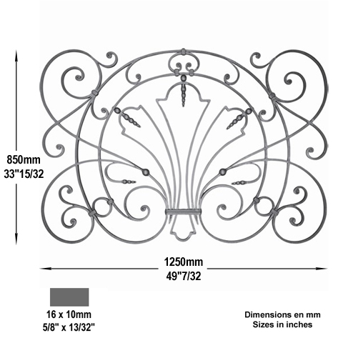 Panneau dco H850mm 16x10mm Panneau dco Panneau dcoratif