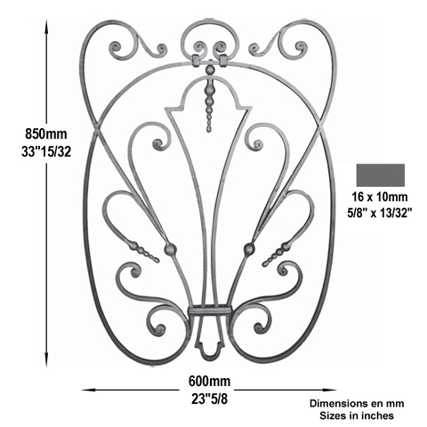 Panneau dco H850mm 16x10mm Panneau dco Panneau dcoratif