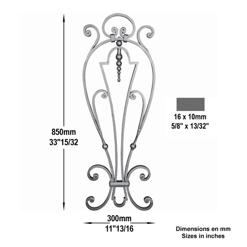 Panneau dco H850mm 16x10mm Panneau dco Panneau dcoratif