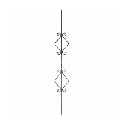 Balustre assembl H900mm 12x12mm Acier assembl Balustre