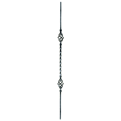 Balustre pigne H950mm 12x12mm Acier assembl Balustre