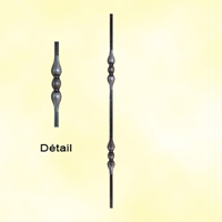 Accessoires Fer Forg Balustre forg H900mm 14x14mm Balustre forg H1000mm 14mm Balustre forg