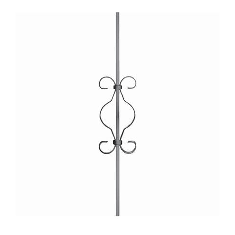 Balustre  motifs H900mm 12x12mm Acier assembl Balustre