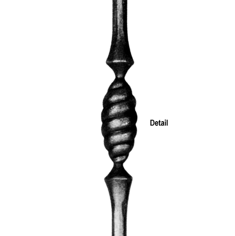 Balustre bross H1000mm 14mm Acier forg bross Balustre