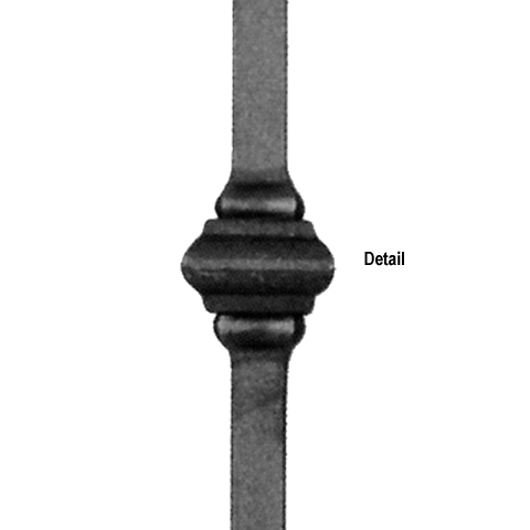 Balustre forg H1000mm 14x14mm Acier forg Balustre