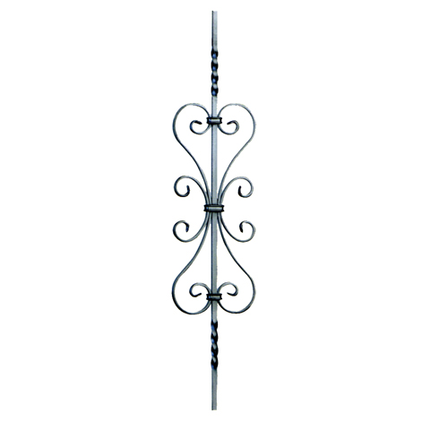 Accessoires Fer Forg Balustre assembl H1000mm 14x14mm