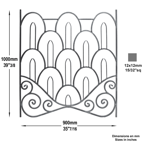 Panneau art dco H1000x900 12x12mm Panneau Art Dco Panneau dcoratif