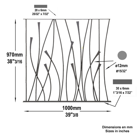 Panneau design courbe H970x1000 12mm Panneau Design Courbe Panneau dcoratif