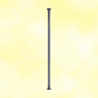 Accessoires Fer Forg Poteau colonne H2500mm Poteau colonne H3183mm Tube de poteau 80mm cannel