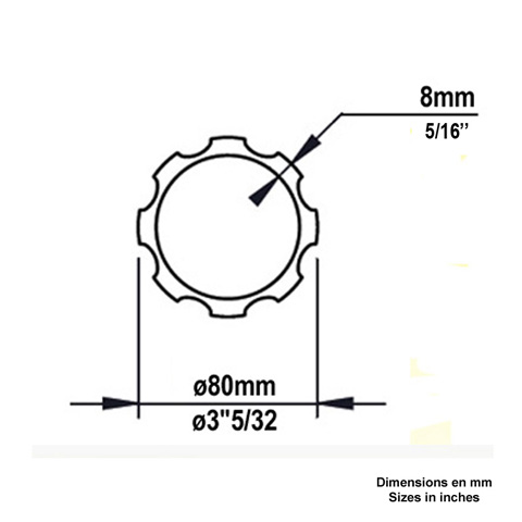 Tube de poteau 80mm cannel H2500mm Elments de poteaux pices dtaches Poteau colonne