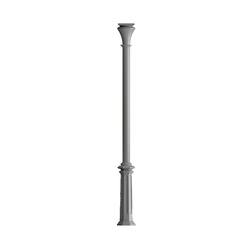 Poteau colonne 80mm lisse H3235mm Poteau lisse fonte d`alu Poteau colonne