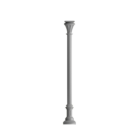 Poteau colonne 80mm lisse H3235mm Poteau lisse fonte d`alu Poteau colonne