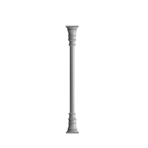 Poteau colonne 80mm lisse H3000mm Poteau lisse fonte d`alu Poteau colonne