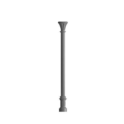 Poteau colonne 80mm lisse H3235mm Poteau lisse fonte d`alu Poteau colonne