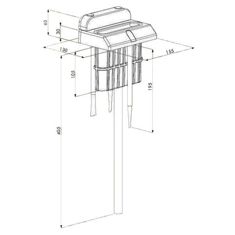 Sabot de portail excentr - Bute de sol Locinox  sceller A souder Sabot de portail