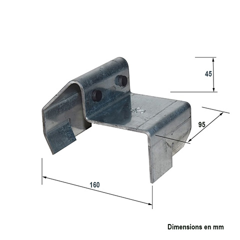 Sabot de portail  sceller - Bute de sol hauteur 45mm minimum A sceller Sabot de portail