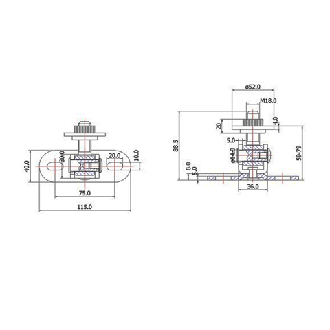 Gond  souder M18 rglable horizontal et vertical Gond  plaquer ou visser Gond