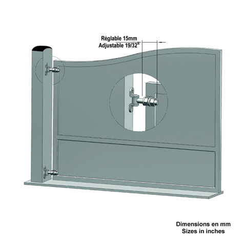 Gond  souder M20 rglable horizontal et vertical Gond  souder Gond