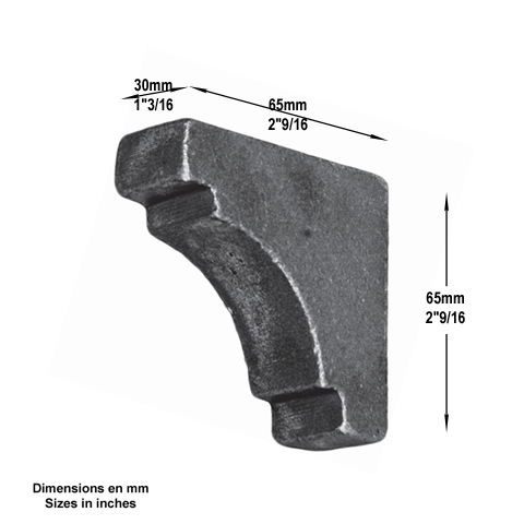 Renfort d`angle tube 30x30mm Renfort d`angle Renfort