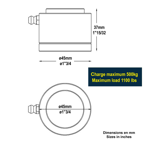 Pivot roulement bas 45mm 30x30mm Roulement  bille Pivot - Crapaudine