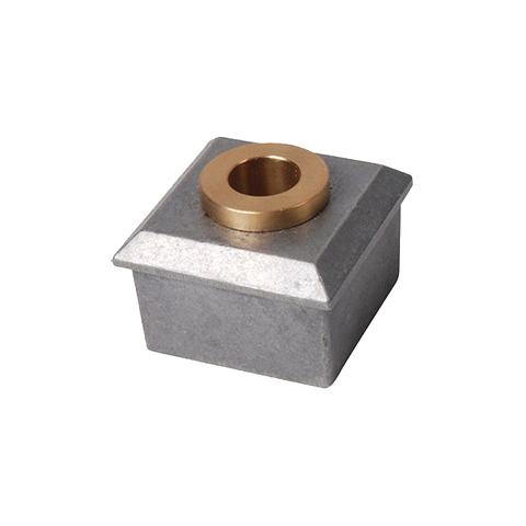 Crapaudine aluminium et laiton 40x40mm 12mm Crapaudine Pivot - Crapaudine