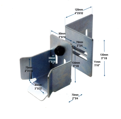 Butoir de rception pour rail de 68mm Butoir de rception Guidage